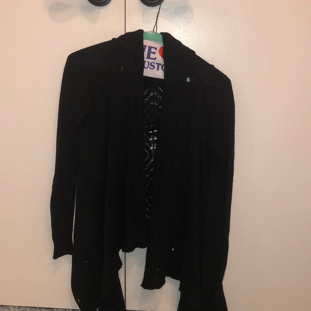 Black Patterned Cardigan - image 1